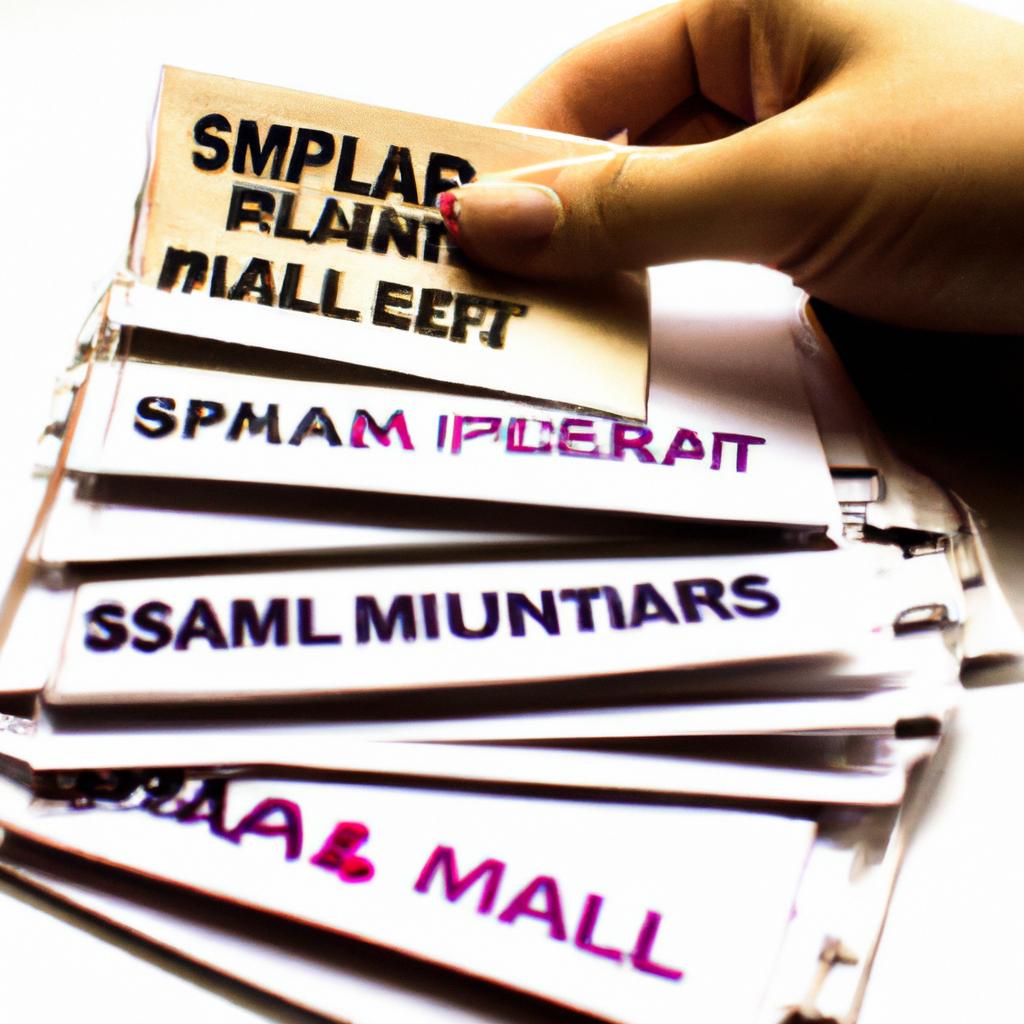 Person using email spam filters